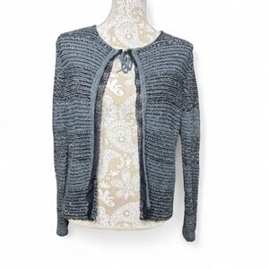 Alpaca Wool Blend Made in Italy Cardigan Grey Size Medium Amarynth Cottage-Core
